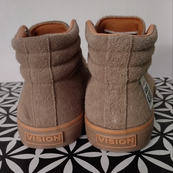 Vision Street Wear Tan Suede Skateboard Shoes NEW - Picture 3 of 6